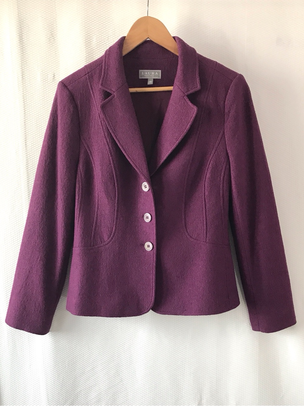 Laura Petites Plum Wool Blazer Jacket 10P Lined